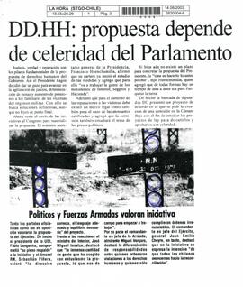 DDHH: Propuesta depende de celeridad del Parlamento