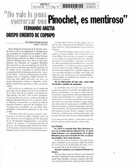 "No vale la pena conversar con Pinochet, es mentiroso"