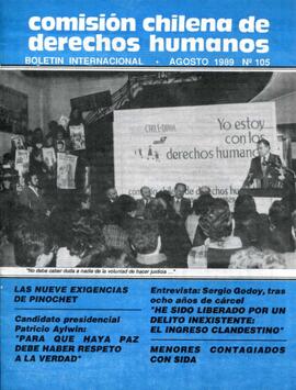 Comisión chilena de derechos humanos. Boletín Internacional n°105