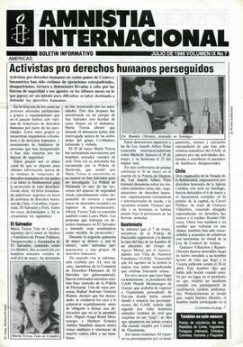 Amnistía Internacional. Boletín Informativo n°7 (volumen IX)
