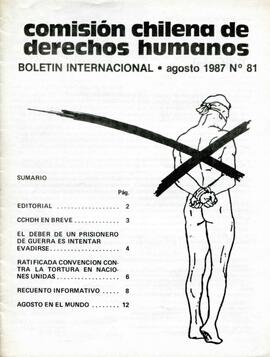 Boletín Internacional. Comisión chilena de derechos humanos.