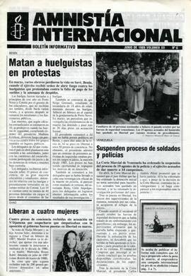 Amnistía Internacional. Boletín Informativo n°6 (volumen XII)