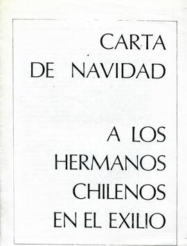 Carta de Navidad. A los hermanos chilenos en el exilio