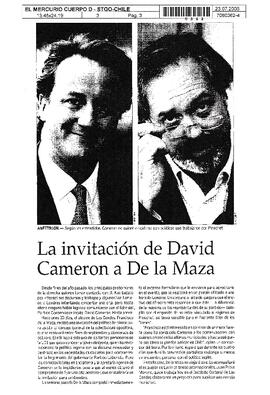 La invitación de David Cameron a De la Maza