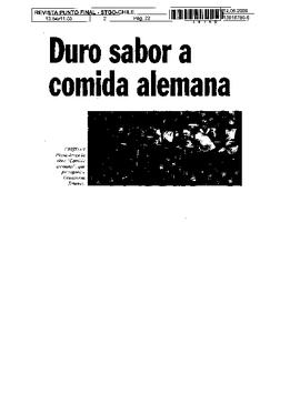 Duro sabor a comida alemana.