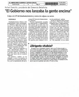 "El Gobierno nos lanzaba a la gente encima". Culpa a la UP del desabastecimiento y exim...