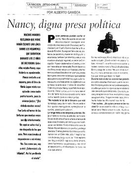 Nancy, digna presa política