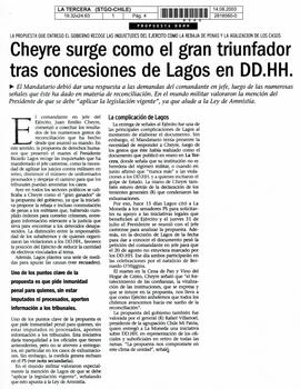 Cheyre surge como el gran triunfador tras concesiones de Lagos en DDHH