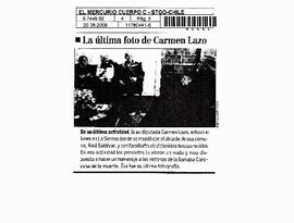 La última foto de Carmen Lazo.
