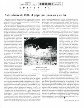 5 de Octubre de 1988: el golpe que pudo ser y no fue