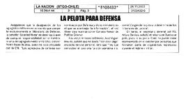 La pelota para defensa