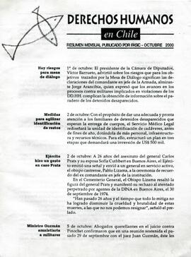 Derechos Humanos en Chile. Resumen mensual publicado por FASIC.