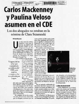 Carlos Mackenney y Paulina Veloso asumen en el CDE.