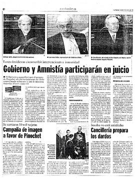 Gobierno y amnistía participarán en juicio