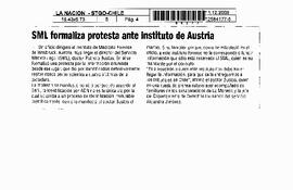 SML formaliza protesta ante instituto de Austria.