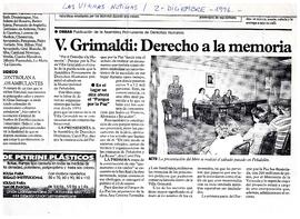 V.Grimaldi: Derecho a la memoria