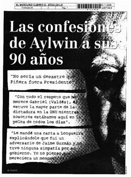 Las confesiones de Aylwin a sus 90 años.