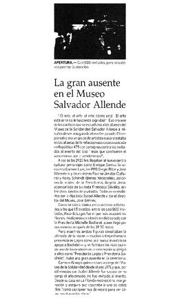 La gran ausente en el Museo Salvador Allende
