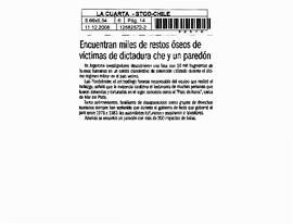 Encuentran miles de restos óseos de víctimas de dictadura che y un paredón.