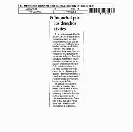 Inquietud por los derechos civiles.