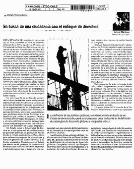 En busca de una ciudadanía con el enfoque de derechos.