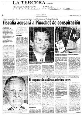 Fiscalía acusará a Pinochet de conspiración