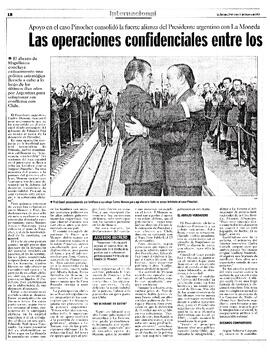 Las operaciones confidenciales entre los presidentes Menem y Frei