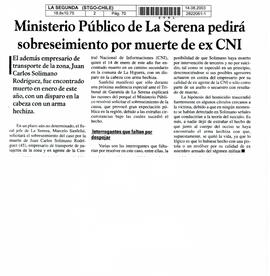 Ministerio Público de La Serena pedirá sobreseimiento por muerte de ex CNI