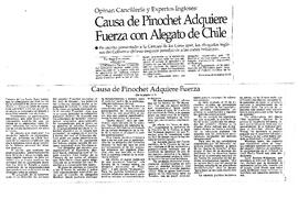 Causa de Pinochet adquiere fuerza con Alegato de Chile