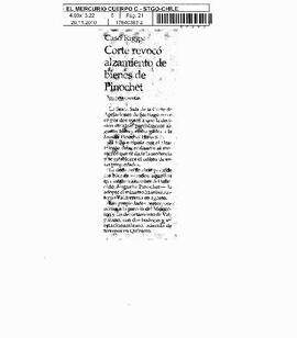 Caso Riggs: Corte revocó alzamiento de bienes de Pinochet.