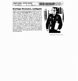 Iturriaga Neumann, castigado.