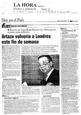 Artaza volvería a Londres este fin de semana