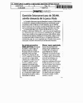 Comisión Interamericana de DD.HH. admite denuncia de la jueza Atala.