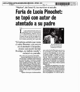 Furia de Lucía Pinochet: se topó con autor de atentado a su padre.