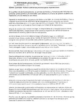 DDHH: Comisión Valech comienza proceso para reparación