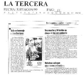 Sello en homenaje a Silva Enríquez