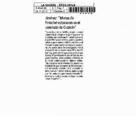 Jiménez: "Manos de Pinochet estuvieron en el asesinato de Guzmán".