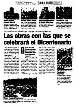 Las obras con las que se celebrará el Bicentenario.