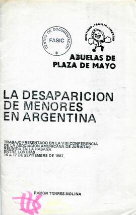 La desaparición de menores en Argentina