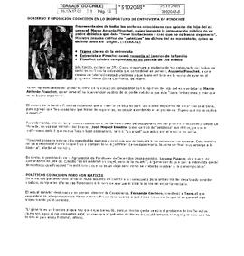 Entrevista a Pinochet molesta a sus familiares