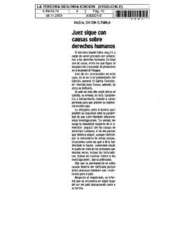 Juez sigue con causas sobre derechos humanos