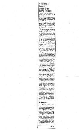 General (R) Contreras presentó un nuevo recurso