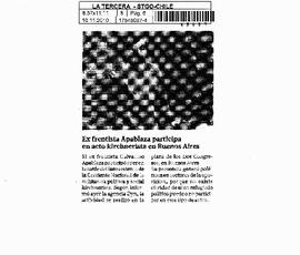 Ex frentista Apablaza participa en acto kirchnerista en Buenos Aires.