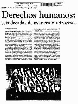 Derechos humanos: seis décadas de avances y retrocesos.