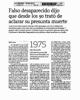 Falso desaparecido dijo que desde los 90 trató aclarar su presunta muerte.