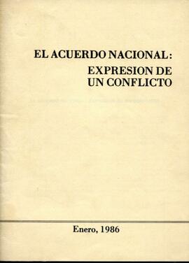 El Acuerdo Nacional: Expresión de un conflicto.