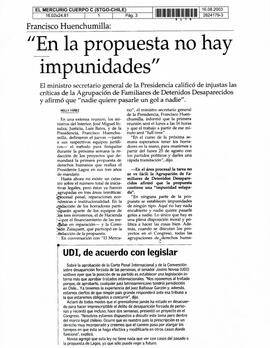 "En la propuesta no hay impunidades"