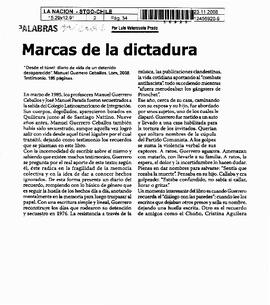 Marcas de la dictadura.
