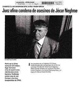 Juez afina condena de asesinos de Jécar Neghme