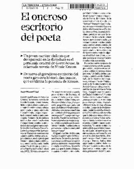 El oneroso escritorio del poeta.